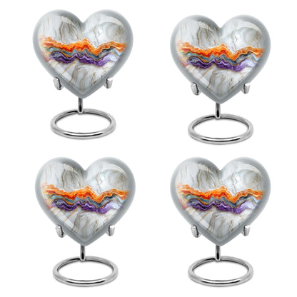 Vibrant Swirl Heart Urn