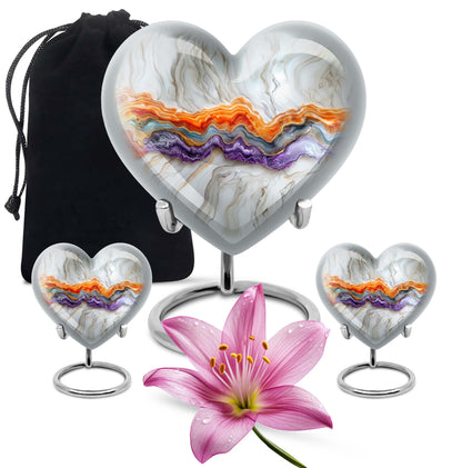 Vibrant Swirl Heart Urn