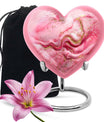 Abstract 10 inch heart urn for cremation ashes