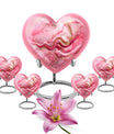 Abstract 10 inch heart urn for cremation ashes