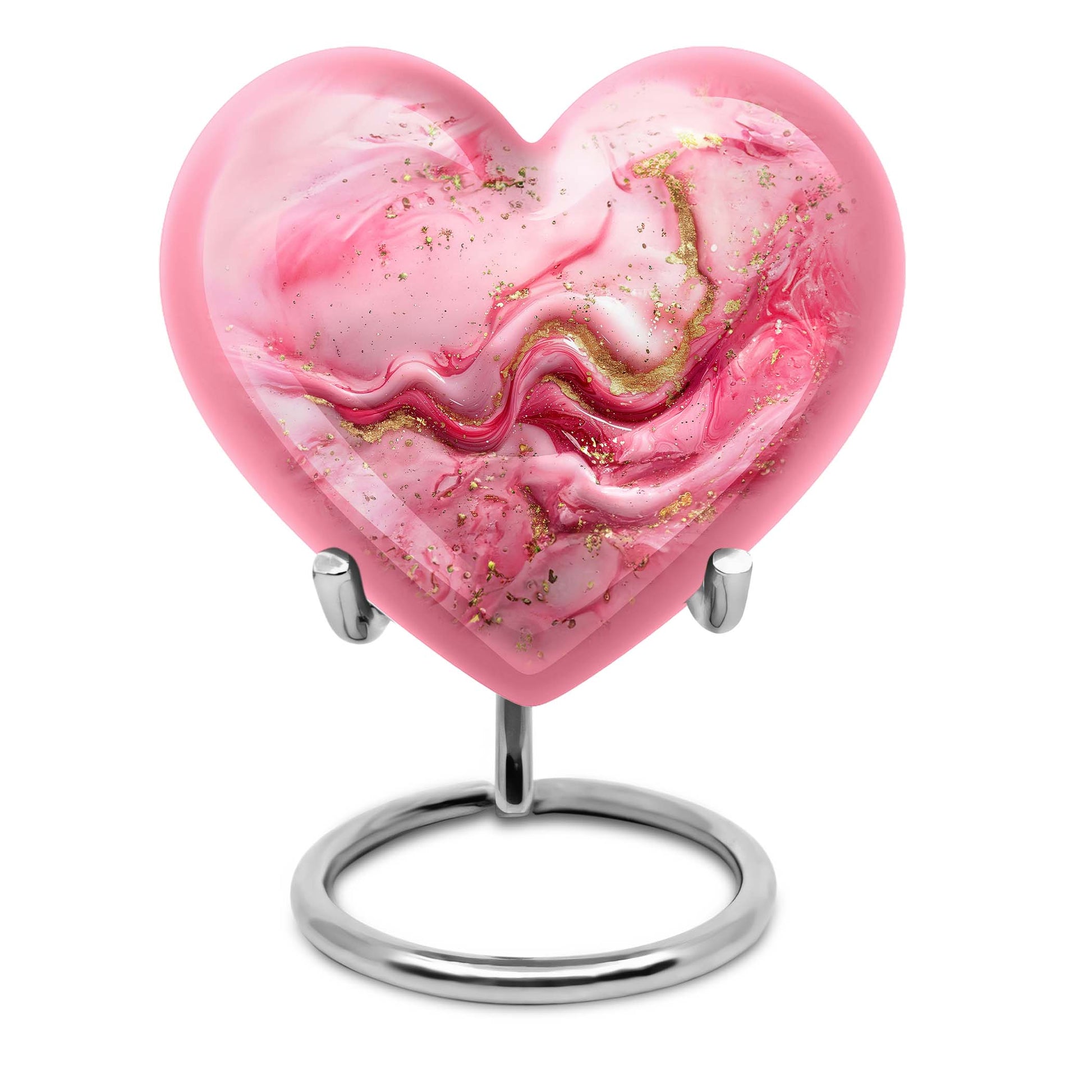 Abstract 10 inch heart urn for cremation ashes