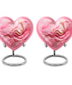 Abstract 10 inch heart urn for cremation ashes