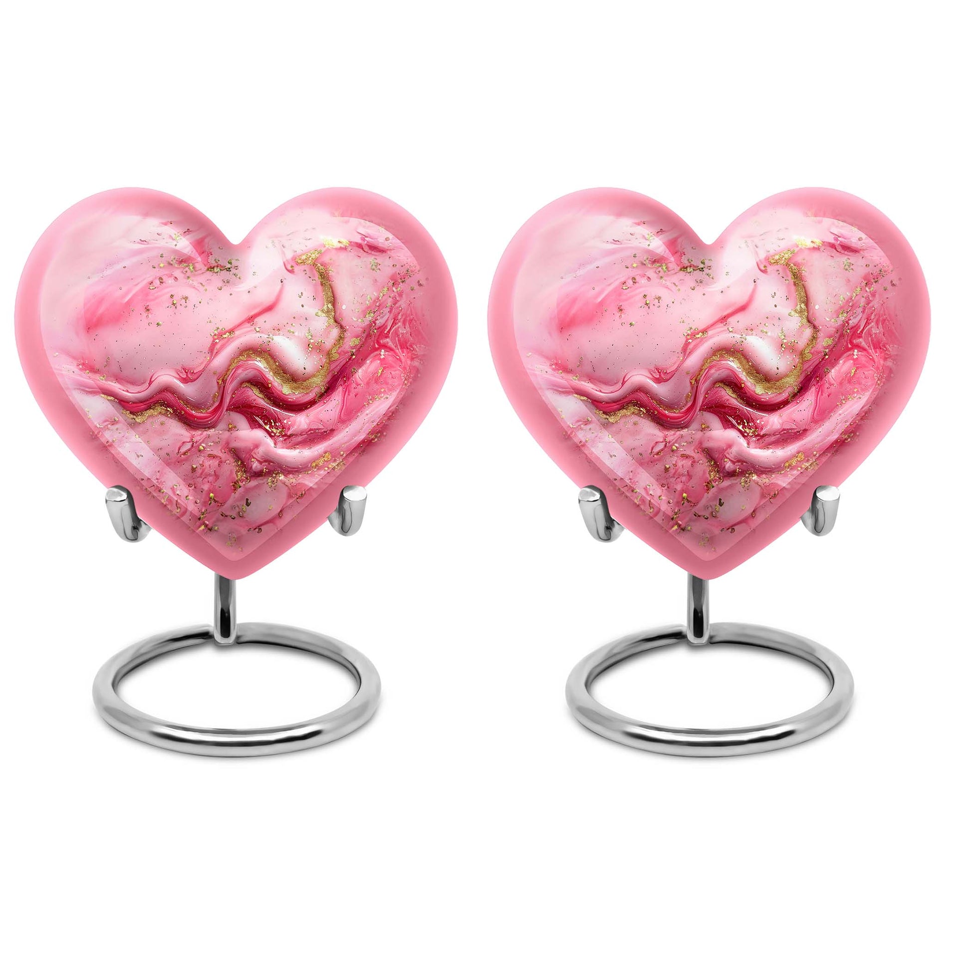 Abstract 10 inch heart urn for cremation ashes