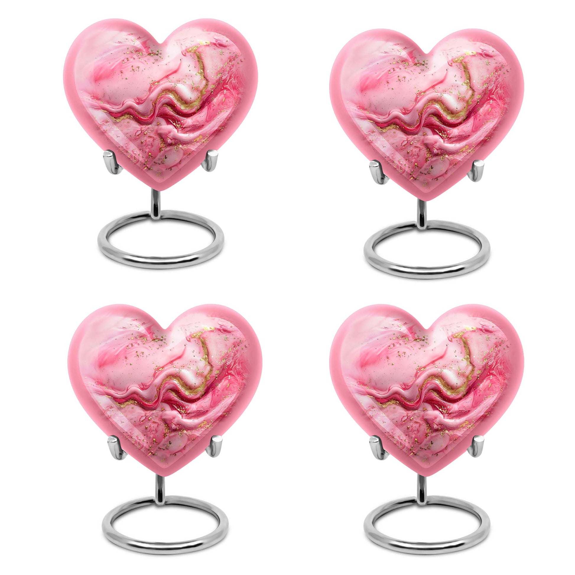 Abstract 10 inch heart urn for cremation ashes