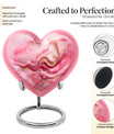 Abstract 10 inch heart urn for cremation ashes