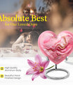 Abstract 10 inch heart urn for cremation ashes