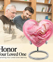 Abstract 10 inch heart urn for cremation ashes