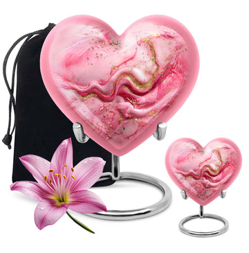 10 inch large Urn with 1 Keepsake 3 Inch Urn