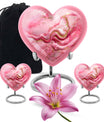 Abstract 10 inch heart urn for cremation ashes