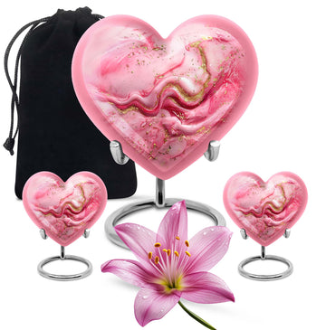 10 inch large Urn with 2 Keepsake 3 Inch Urns
