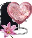 Abstract Heart-themed cremation urn for women