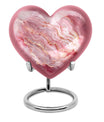 Abstract Heart-themed cremation urn for women