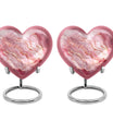 Abstract Heart-themed cremation urn for women