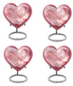 Abstract Heart-themed cremation urn for women