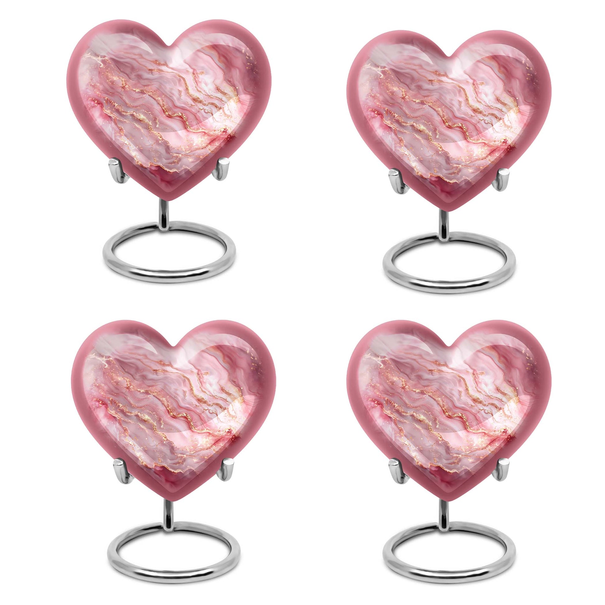 Abstract Heart-themed cremation urn for women