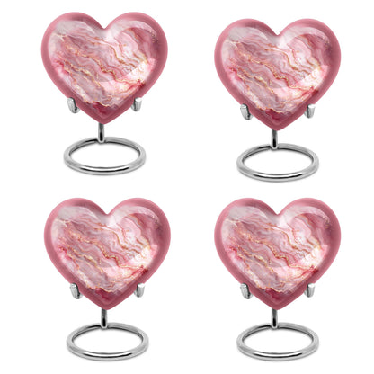 Abstract Heart-themed cremation urn for women