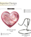 Abstract Heart-themed cremation urn for women