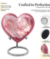 Abstract Heart-themed cremation urn for women