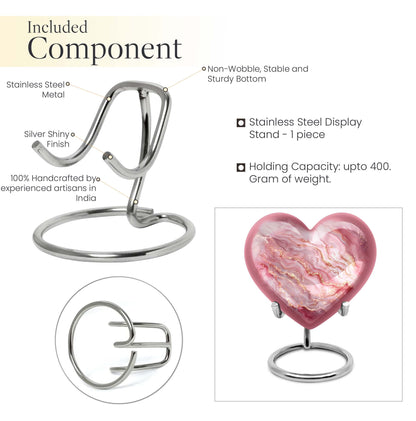 Abstract Heart-themed cremation urn for women