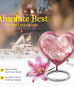 Abstract Heart-themed cremation urn for women