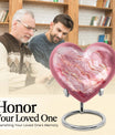 Abstract Heart-themed cremation urn for women