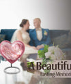 Abstract Heart-themed cremation urn for women