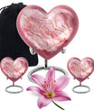 Abstract Heart-themed cremation urn for women