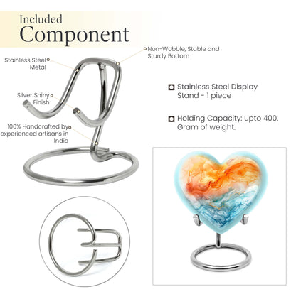Colourful Swirl Heart Urn