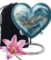 Colourful Swirl Heart Urn for adult ashes