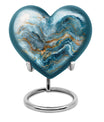 Colourful Swirl Heart Urn for adult ashes