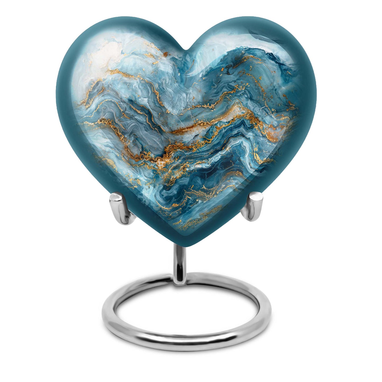 Colourful Swirl Heart Urn for adult ashes