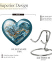 Colourful Swirl Heart Urn for adult ashes