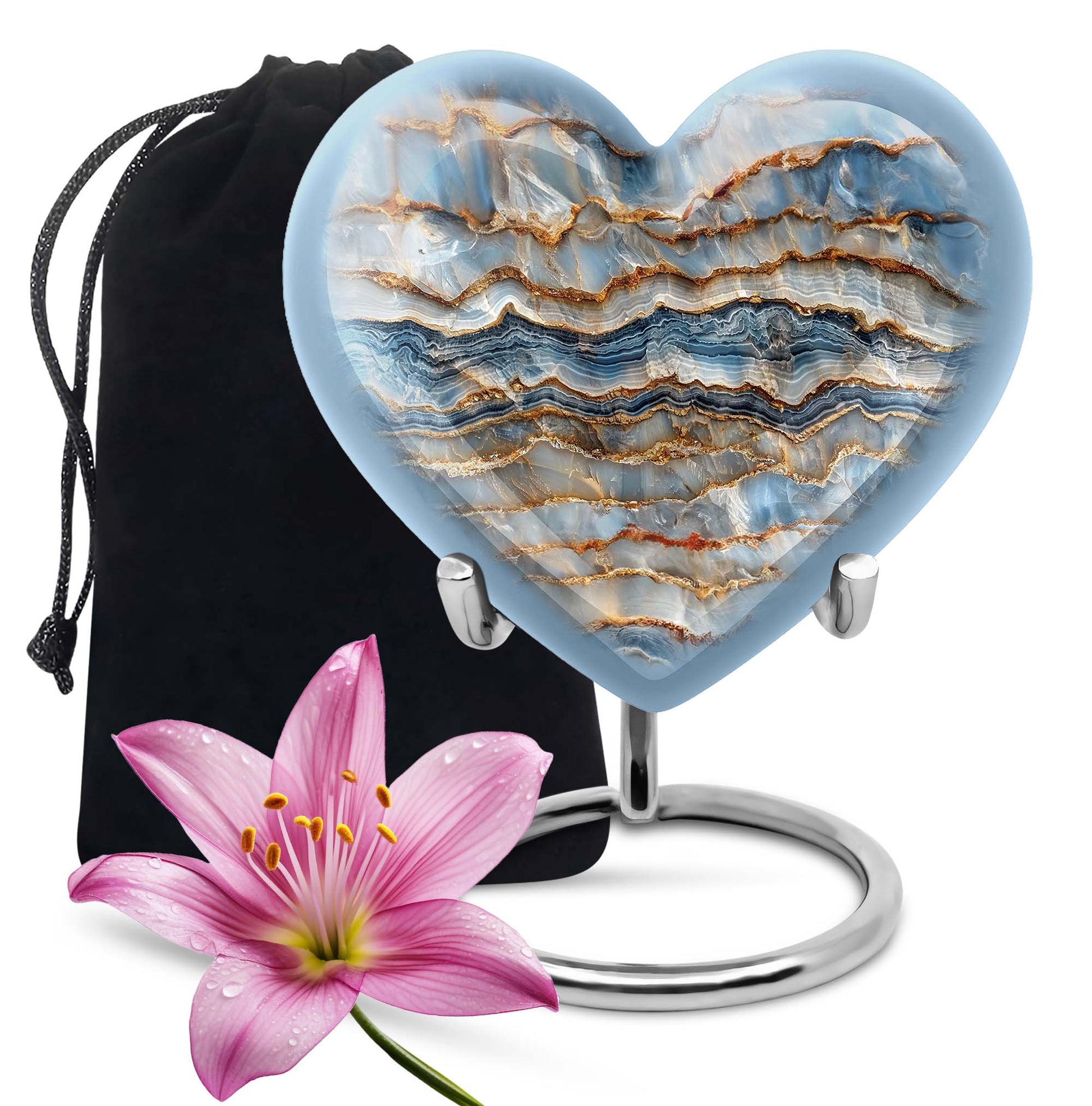 Colourful Swirl Heart Urn