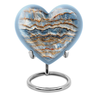 Colourful Swirl Heart Urn