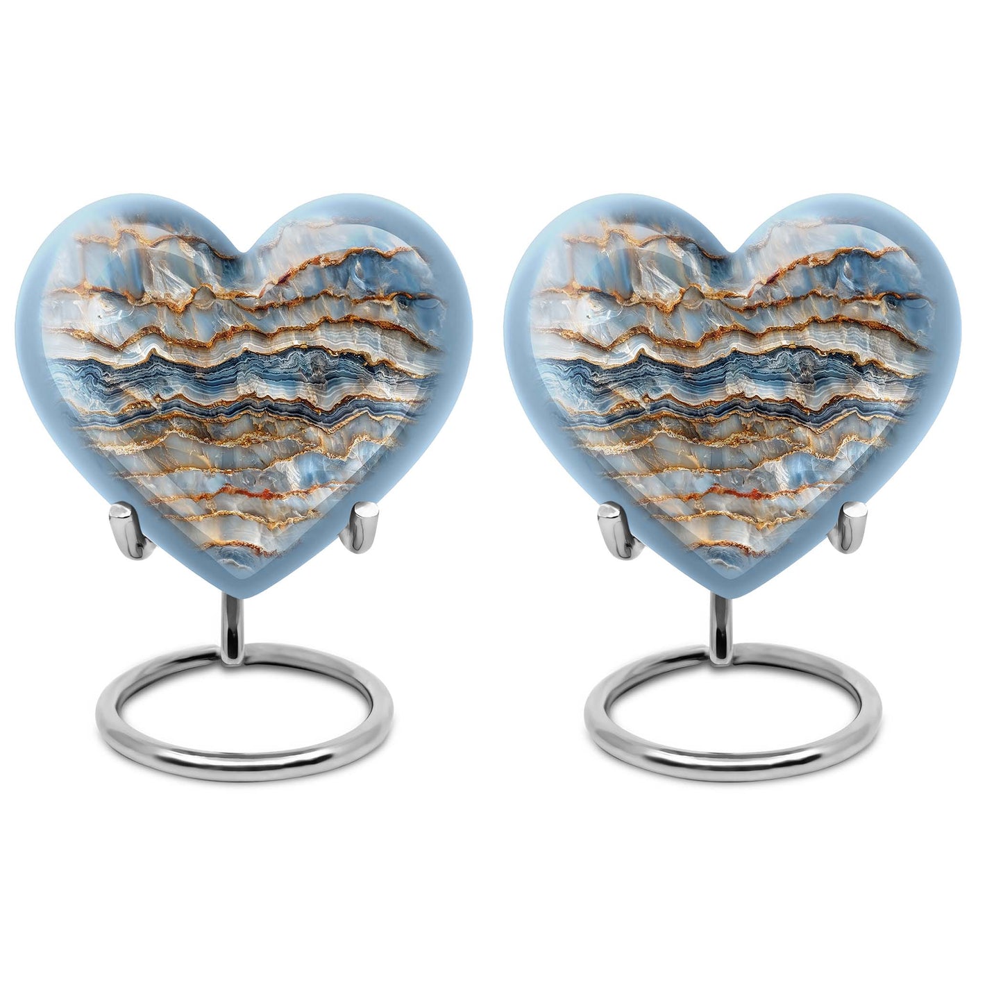 Colourful Swirl Heart Urn
