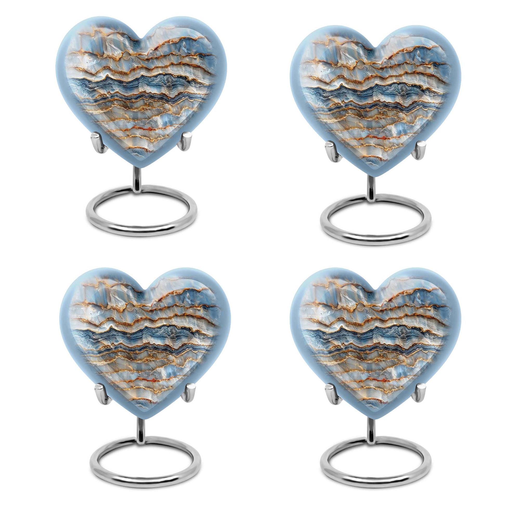 Colourful Swirl Heart Urn