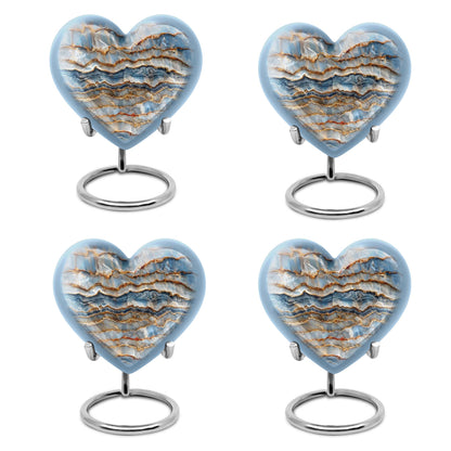 Colourful Swirl Heart Urn