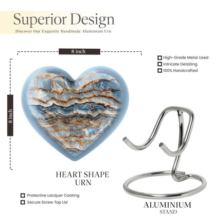 Colourful Swirl Heart Urn
