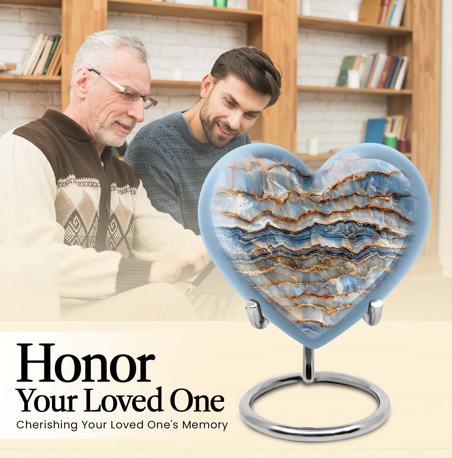 Colourful Swirl Heart Urn