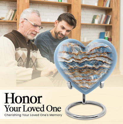 Colourful Swirl Heart Urn