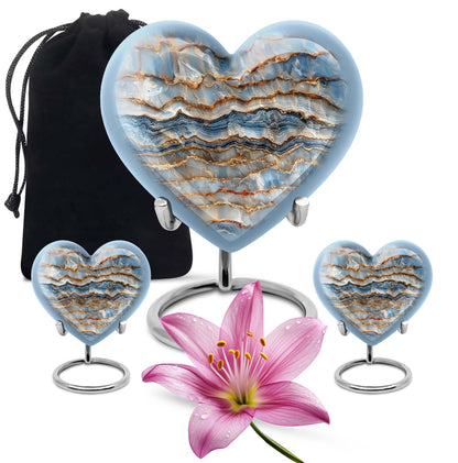 Colourful Swirl Heart Urn