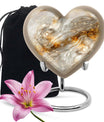 Colourful Swirl Heart Urn for cremation ashes