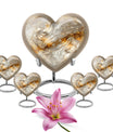 Colourful Swirl Heart Urn for cremation ashes
