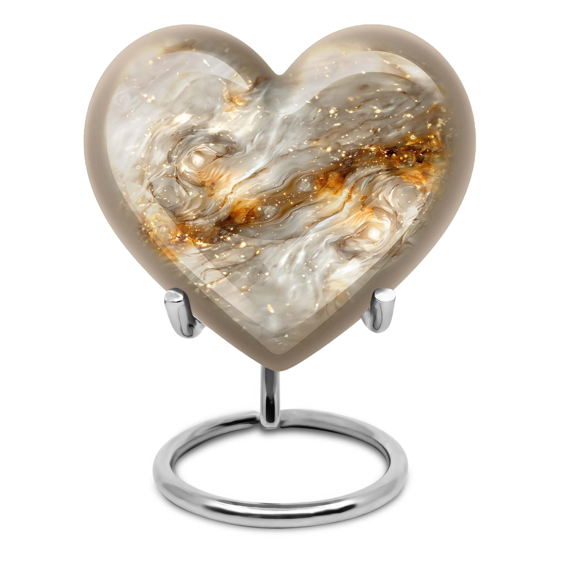 Colourful Swirl Heart Urn for cremation ashes