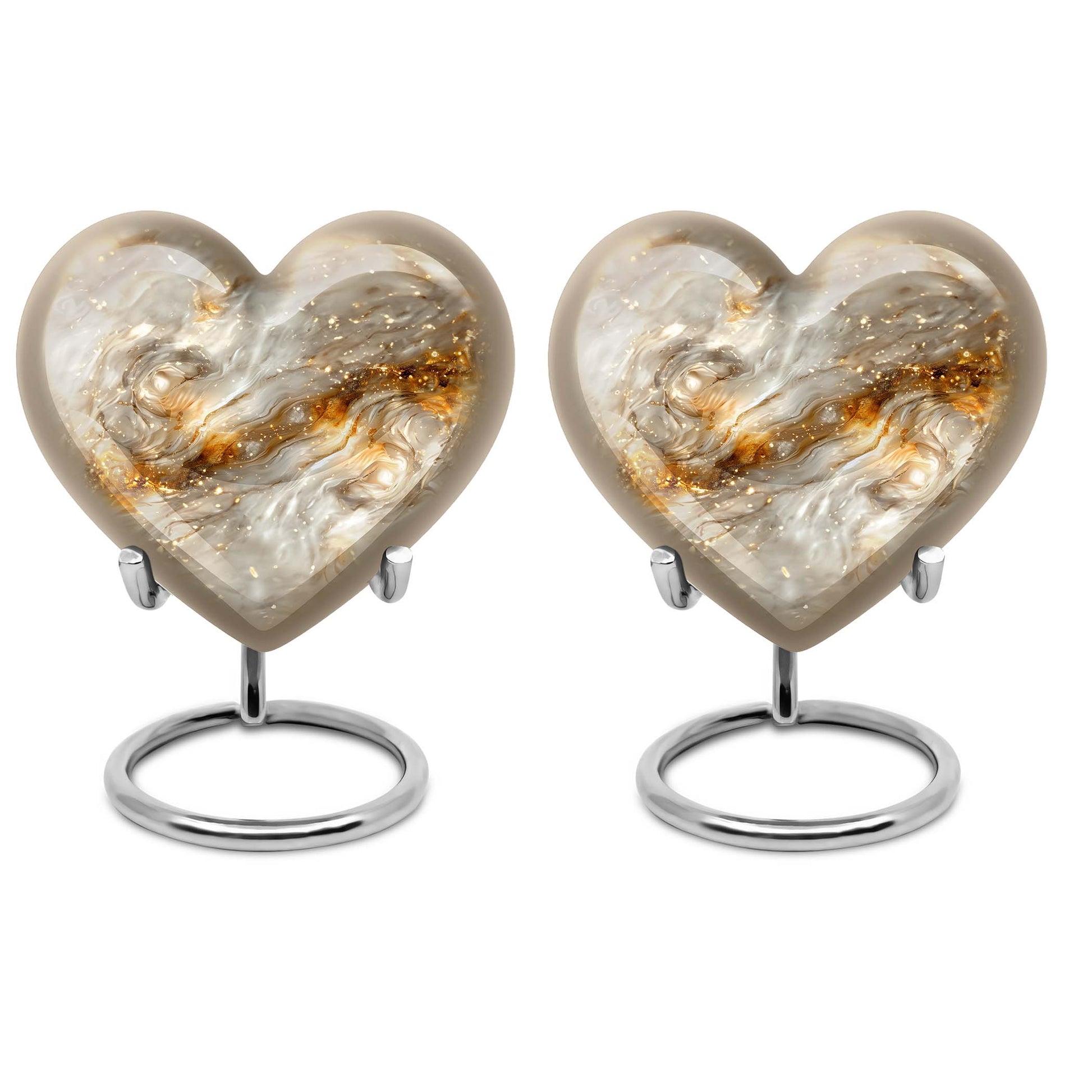 Colourful Swirl Heart Urn for cremation ashes