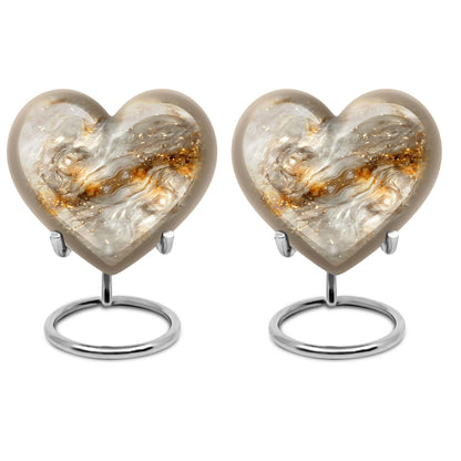 Colourful Swirl Heart Urn for cremation ashes