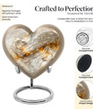 Colourful Swirl Heart Urn for cremation ashes