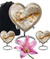 Colourful Swirl Heart Urn for cremation ashes