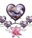 colourful swirl heart aluminium urn for men's ashes