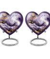 colourful swirl heart aluminium urn for men's ashes